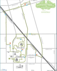 2015 TinkerBell Half Marathon Course Map